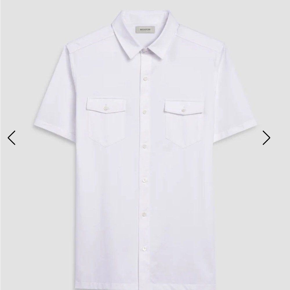 Bugatchi Peter Solid Ooohcotton Short Sleeve Shir… - image 4